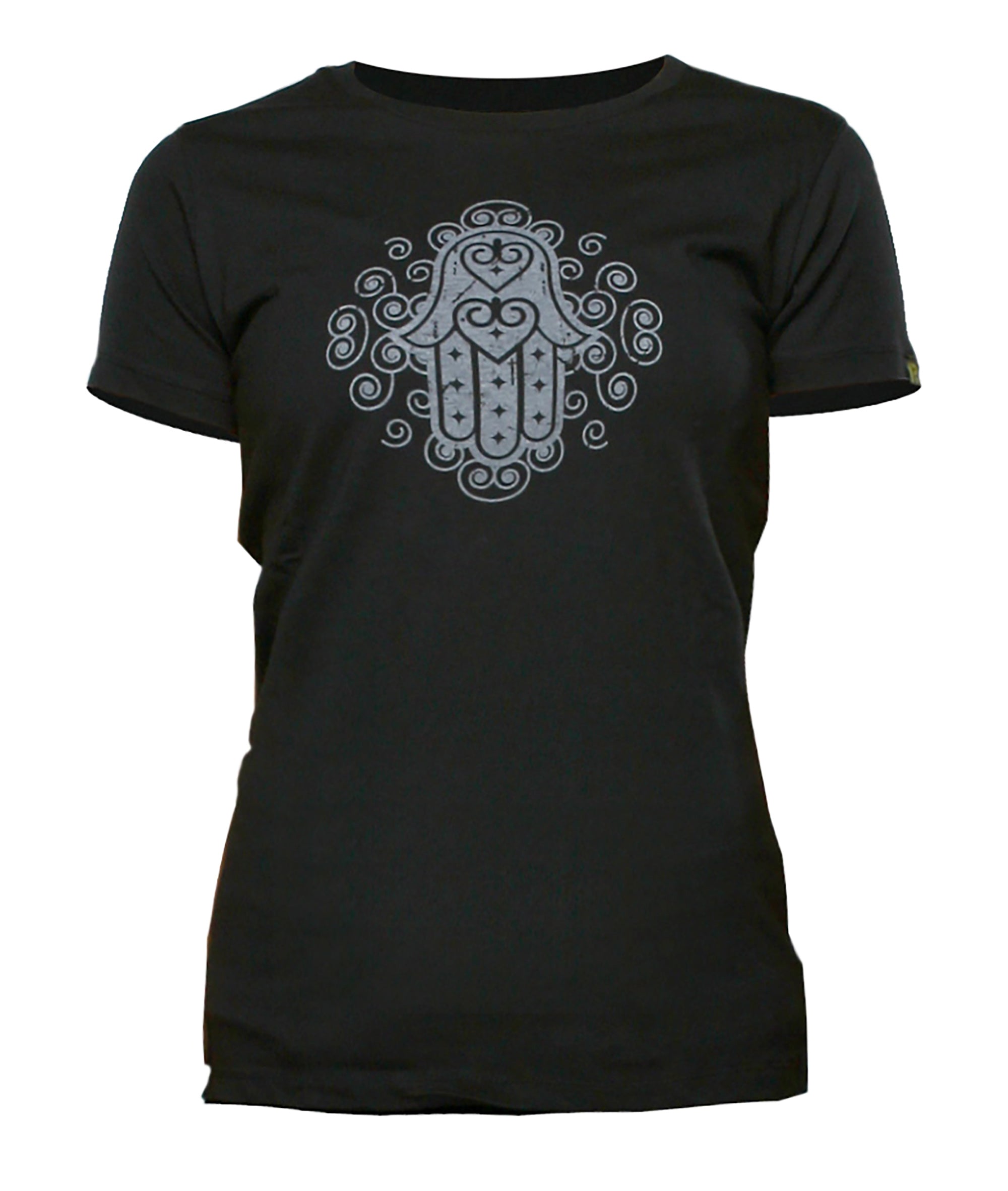Hearts of Palm Womens Black Graphic T-shirt