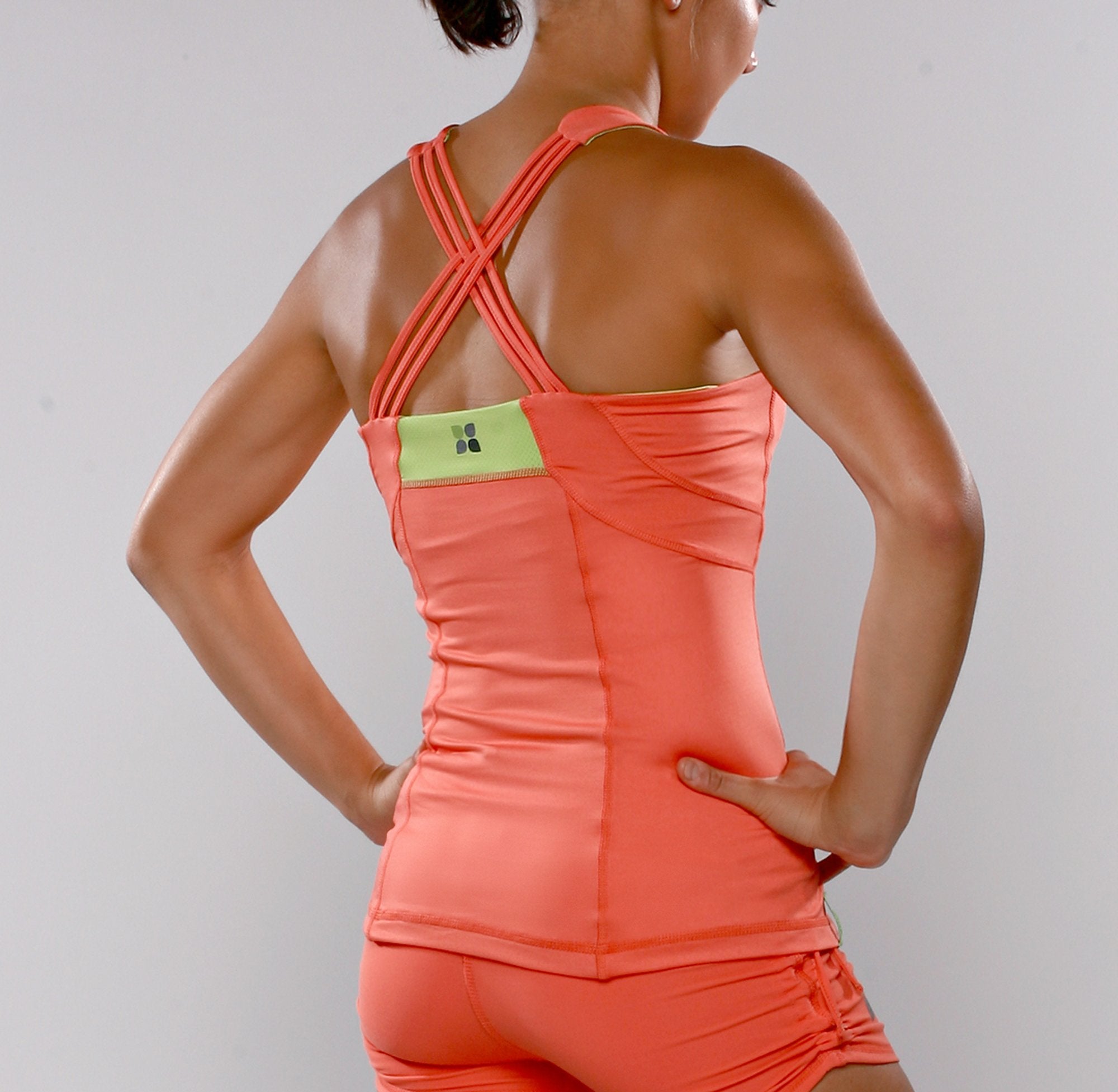 Coral San Francisco Strappy Tank Ultra Soft Stretch Activewear Top