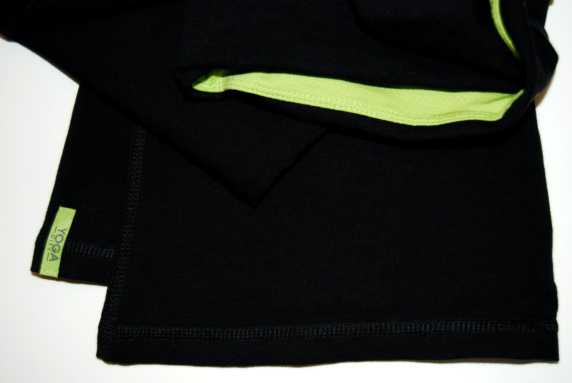 Black Cotton Stretch Womens New York Boot Cut Yoga Pants Foldover Waistband
