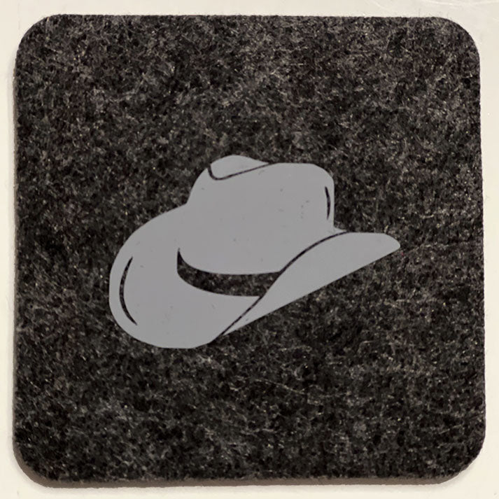 Country Western Coasters Charcoal Set of 5